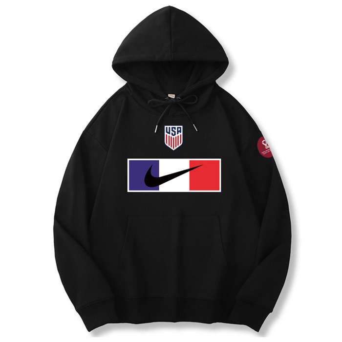 Men's Black American World Cup Soccer Hoodie 001